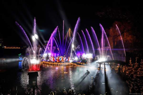 Weihnachtliche Wassershow ED UND EDDAS WINTERZAUBER auf dem See im Europa-Park 2018