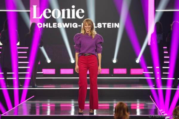 Miss Germany 2020 - Leonie Charlotte von Hase (Miss Schleswig-Holstein) auf dem Laufsteg beim Miss Germany 2020 Finale in der Europa-Park Arena am 15.02.2020