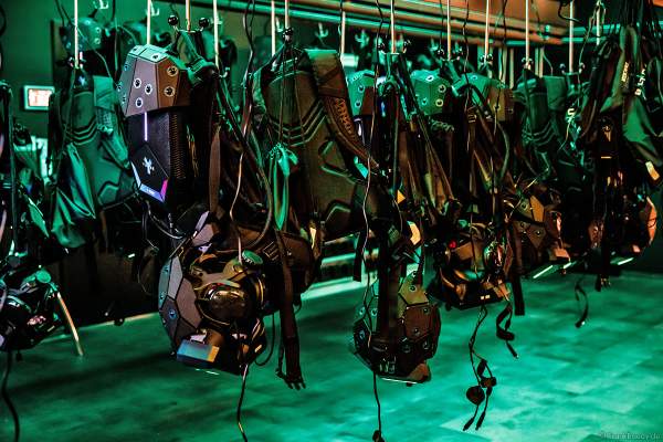 Der Lagerraum für die hochtechnisierte Ausrüstung für das VR-Erlebnis YULLBE im Europa-Park