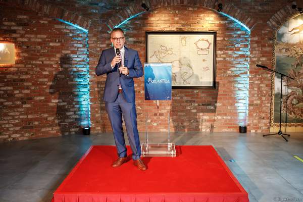 Bürgermeister Kai-Achim Klare bei der Einweihung des Ruhe- und Saunabereich HYGGEDAL in der Wasserwelt Rulantica am 15. Oktober 2020 im Europa-Park