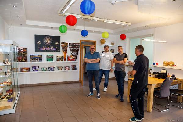 Rundgang mit den Influencern in der Firma Beisel Pyrotechnik am 25.09.2021