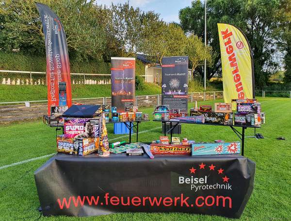 Die Vorbereitungen für das Silvesterfeuerwerk Vorschießen und 2 Stunden Livestream von Beisel Pyrotechnik am 25.09.2021