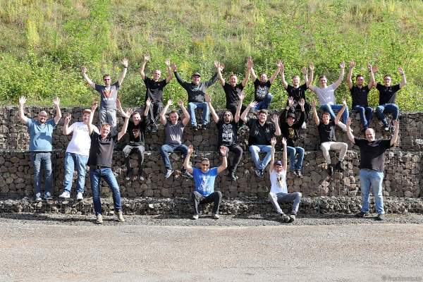 Gruppenfoto am Influencer-Tag der Firma Beisel Pyrotechnik am 25.09.2021