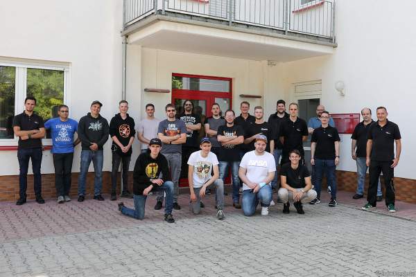 Gruppenfoto am Influencer-Tag der Firma Beisel Pyrotechnik am 25.09.2021