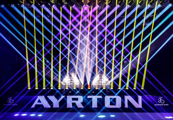 Lightshow der Firma AYRTON auf der Messe Prolight + Sound 2022 in Frankfurt