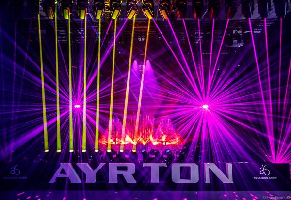 Lightshow der Firma AYRTON auf der Messe Prolight + Sound 2022 in Frankfurt