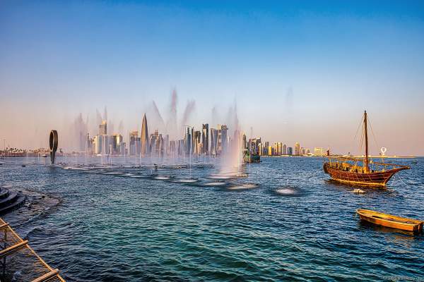 Skyline von Doha während der FIFA Fussball-Weltmeisterschaft Katar 2022, Doha skyline during FIFA World Cup Qatar 2022