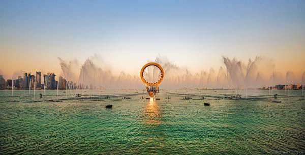 Skyline von Doha während der FIFA Fussball-Weltmeisterschaft Katar 2022, Doha skyline during FIFA World Cup Qatar 2022