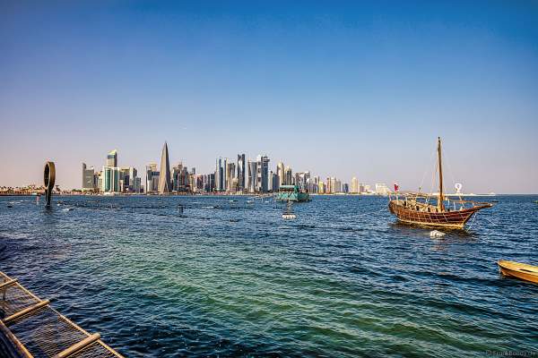 Skyline von Doha während der FIFA Fussball-Weltmeisterschaft Katar 2022, Doha skyline during FIFA World Cup Qatar 2022
