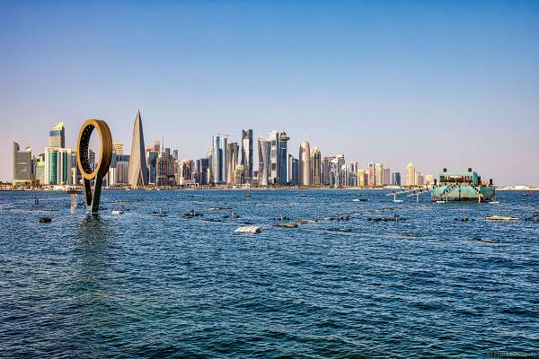 Skyline von Doha während der FIFA Fussball-Weltmeisterschaft Katar 2022, Doha skyline during FIFA World Cup Qatar 2022