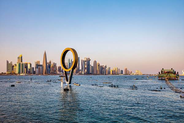 Skyline von Doha während der FIFA Fussball-Weltmeisterschaft Katar 2022, Doha skyline during FIFA World Cup Qatar 2022