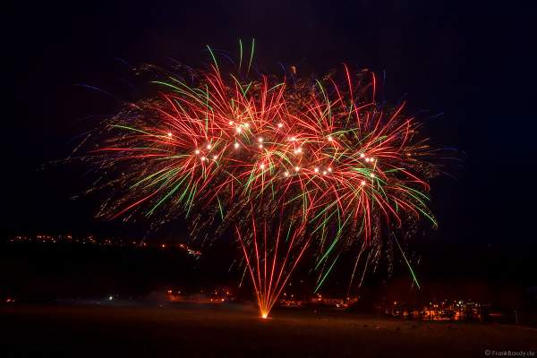 Großes Feuerwerk-Vorschießen beim PYROFORUM 2023 oberhalb des Loreley-Plateaus