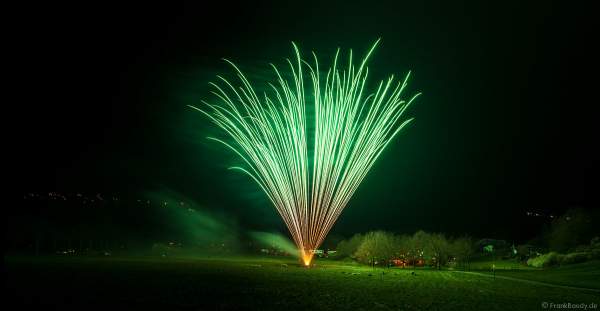 Großes Feuerwerk-Vorschießen beim PYROFORUM 2023 oberhalb des Loreley-Plateaus