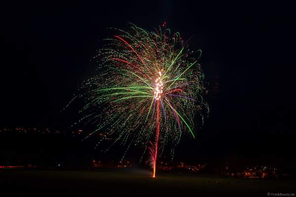 Großes Feuerwerk-Vorschießen beim PYROFORUM 2023 oberhalb des Loreley-Plateaus