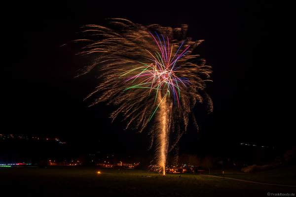Großes Feuerwerk-Vorschießen beim PYROFORUM 2023 oberhalb des Loreley-Plateaus