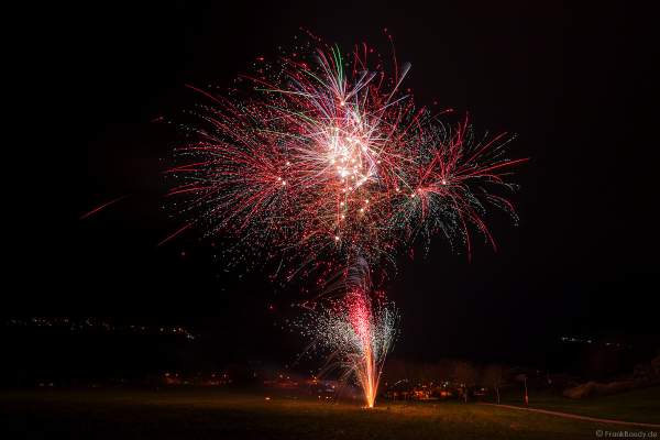 Großes Feuerwerk-Vorschießen beim PYROFORUM 2023 oberhalb des Loreley-Plateaus