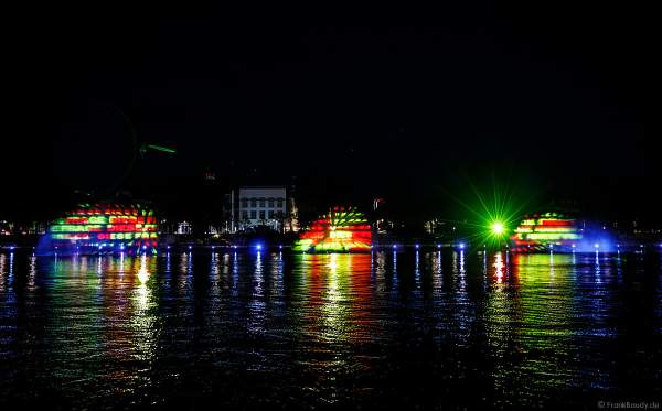 Lichtshow ODE-AN-DIE-DEMOKRATIE in Frankfurt beim Paulskirchenfest 2023