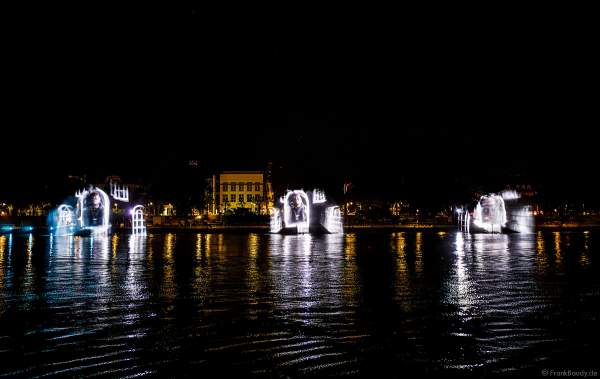 Lichtshow ODE-AN-DIE-DEMOKRATIE in Frankfurt beim Paulskirchenfest 2023