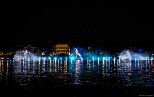 Lichtshow ODE-AN-DIE-DEMOKRATIE in Frankfurt beim Paulskirchenfest 2023