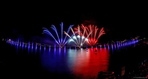 Fête du Lac mit gigantischem Feuerwerk- und Wasserspektakel in Annecy/Frankreich 2023