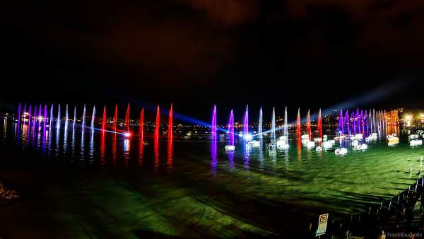 Fête du Lac mit gigantischem Feuerwerk- und Wasserspektakel in Annecy/Frankreich 2023