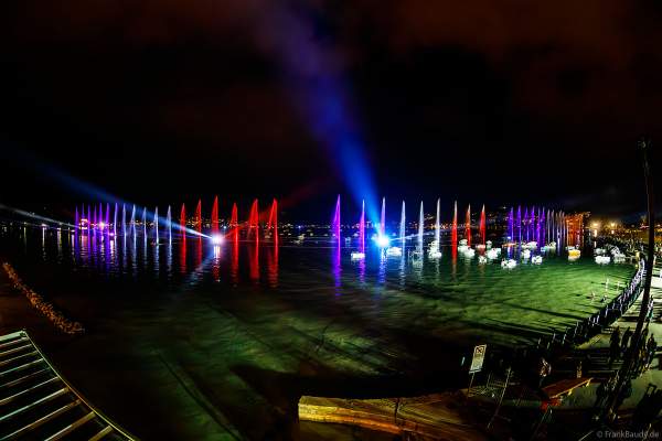 Fête du Lac mit gigantischem Feuerwerk- und Wasserspektakel in Annecy/Frankreich 2023