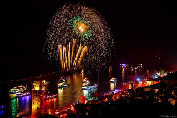 Rhein in Flammen in Oberwesel 2023 mit dem Feuerwerk SYMPHONIOUS