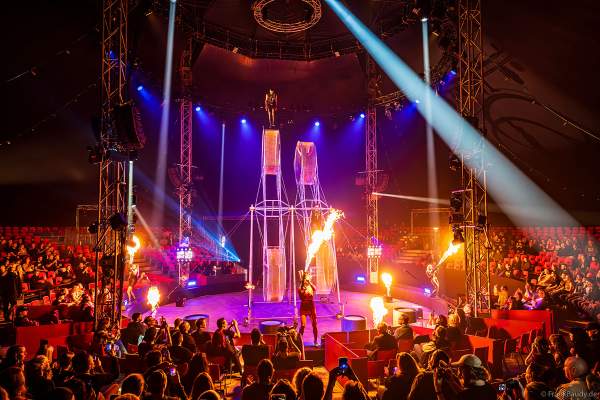 Todesrad-Action im The Traumatica Circus: APOCALYPSE - beim Festival of Fear 2023, Horror-Event an Halloween im Europa-Park Erlebnis-Resort in Rust