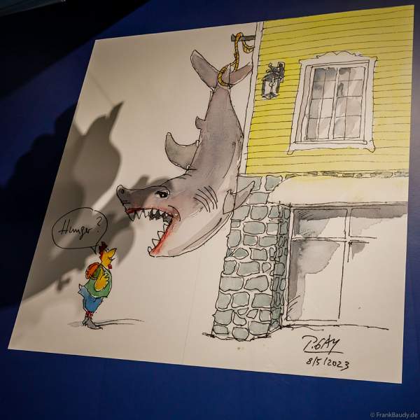 Ausstellung von Peter-Gaymann - Da-lachen-ja-die-Huehner - während der Wintersaison 2023/2024 im Europa-Park