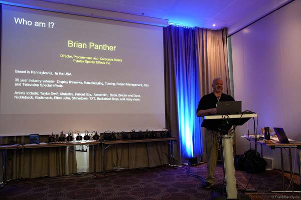 Fachvorträge von Brian Panther auf der Pyro Technology Conference 2024