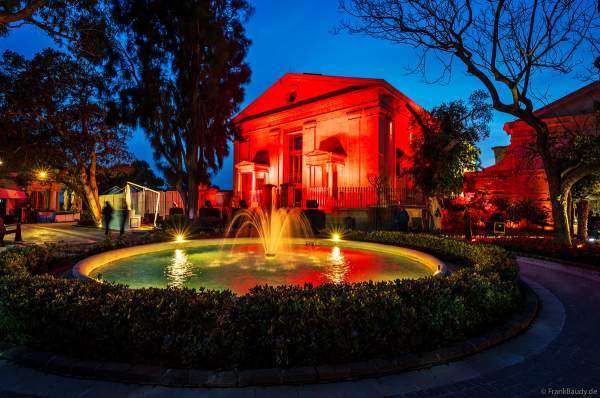 Upper Barrakka Gardens in Valletta/Malta bei Nacht