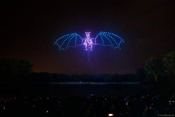 Rhein in Flammen in Bonn/Rheinaue 2024 mit einer Drohnenshow/Lichtshow