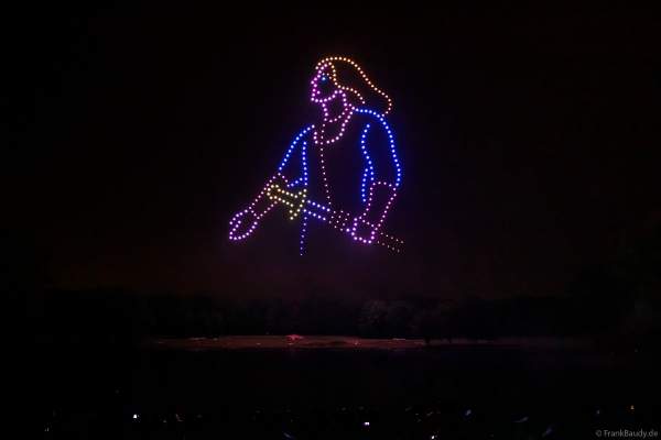 Rhein in Flammen in Bonn/Rheinaue 2024 mit einer Drohnenshow/Lichtshow