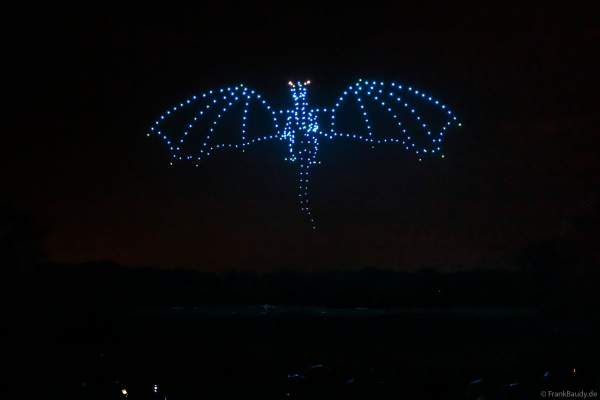 Rhein in Flammen in Bonn/Rheinaue 2024 mit einer Drohnenshow/Lichtshow