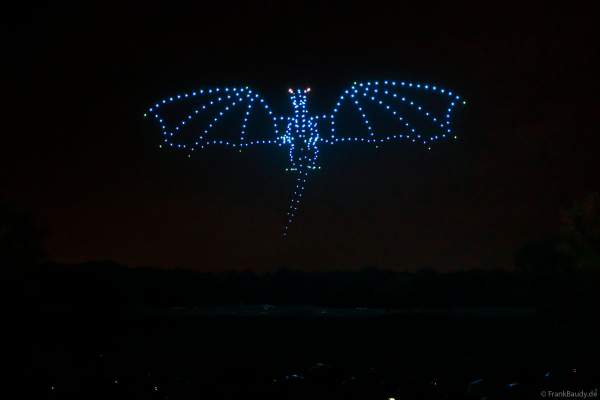 Rhein in Flammen in Bonn/Rheinaue 2024 mit einer Drohnenshow/Lichtshow