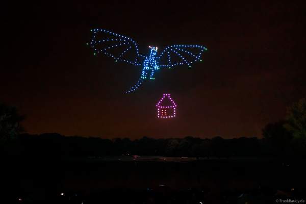 Rhein in Flammen in Bonn/Rheinaue 2024 mit einer Drohnenshow/Lichtshow