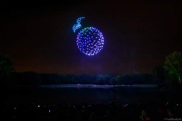 Rhein in Flammen in Bonn/Rheinaue 2024 mit einer Drohnenshow/Lichtshow