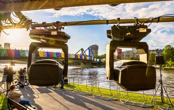 Lichttechnik für die Eröffnungsveranstaltung der Fußball EM 2024 in Frankfurt