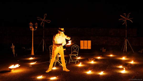 Feuershow EIN KOFFER VOLLER FUNKEN mit Feuerwerk beim Mitarbeiterfest von Beisel Pyrotechnik von JANOSCH BÄR - AKindofFire