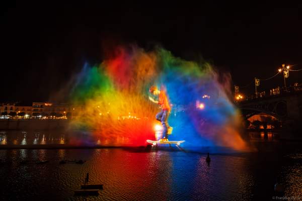 Die Weihnachtsshow NAVIGALIA in Sevilla beeindruckt mit einer gigantischen Wasser-, Licht- und Lasershow und begeistert Hunderttausende Besucher