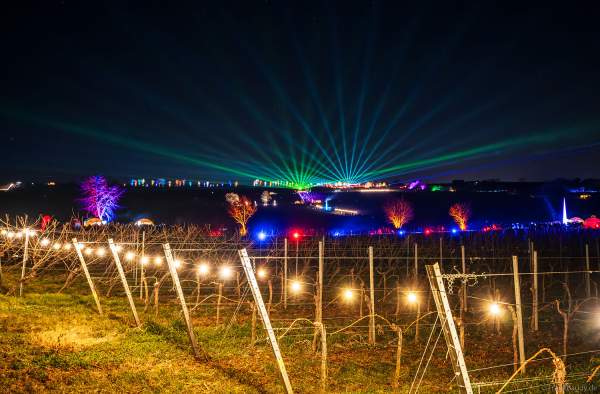 Weinbergnacht 2025 in Bad Dürkheim mit strahlender Lichtshow und Laser auf den Weinbergen
