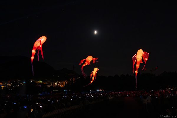 Imaginäre leuchtende Wesen, die Luminéoles, sorgten bei Fête du lac d’Annecy 2025 für magische Momente