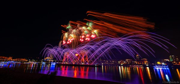 Kölner Lichter 2025: Farbenprächtiges Feuerwerk über dem Rhein mit Blick auf den Kölner Dom