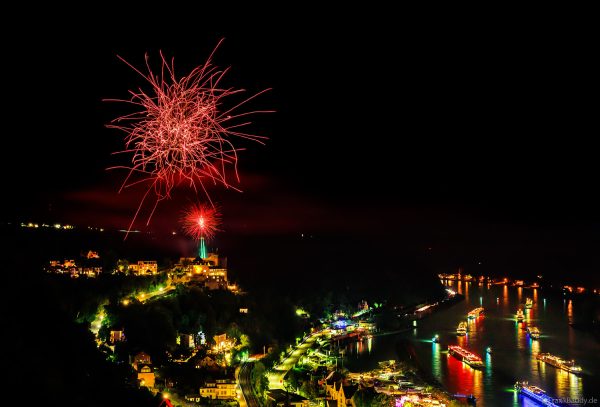Feuerwerksspektakel bei Rhein in Flammen Sankt Goar 2025 – Burg Rheinfels leuchtet zum Jubiläum