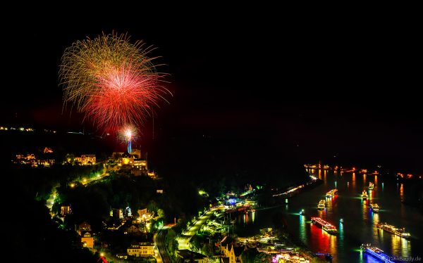 Feuerwerksspektakel bei Rhein in Flammen Sankt Goar 2025 – Burg Rheinfels leuchtet zum Jubiläum