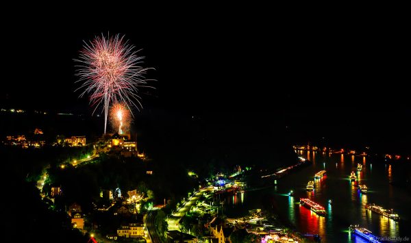 Feuerwerksspektakel bei Rhein in Flammen Sankt Goar 2025 – Burg Rheinfels leuchtet zum Jubiläum