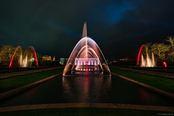 Gärten der Orangerie während der Habits de Lumière