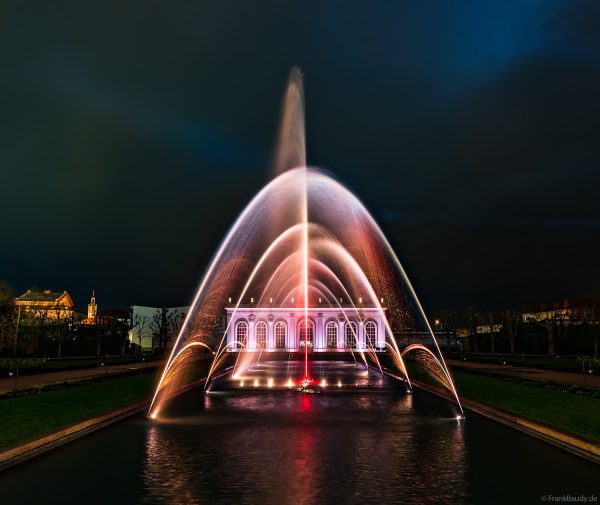 Gärten der Orangerie während der Habits de Lumière