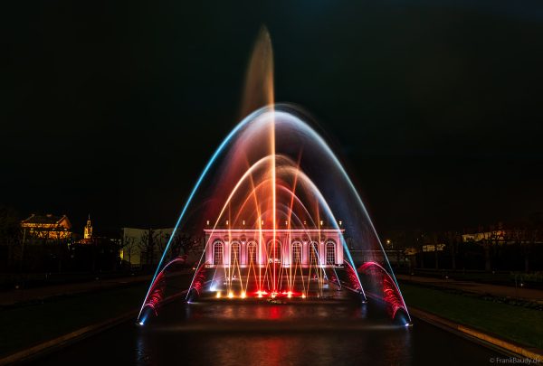 Gärten der Orangerie während der Habits de Lumière