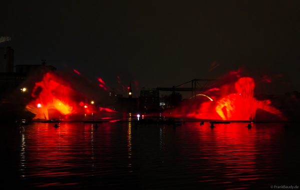 Water Screens mit animierten Projektionen bei der CroisiEurope Jubiläumsfeier in Straßburg – 50 Jahre Flusskreuzfahrt